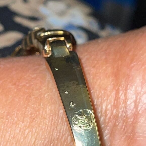 Formal Bracelet and ring gold tone crystal set - Picture 6 of 12